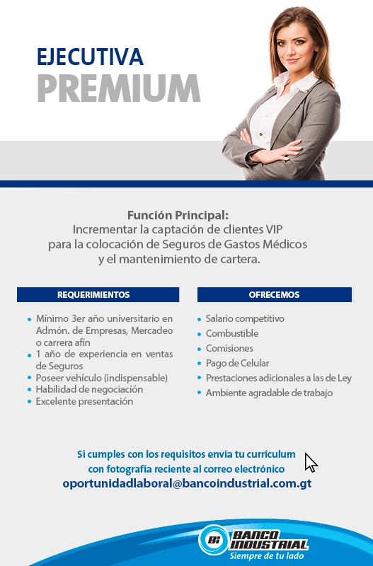 Chica Banco Industrial Lenceria