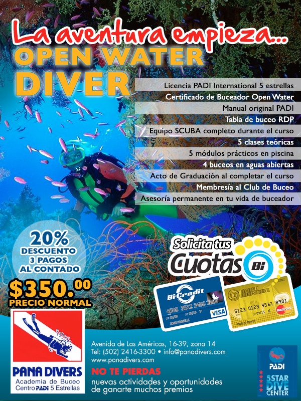 ¡Aprende a bucear con el 20% de descuento en Pana Divers!
