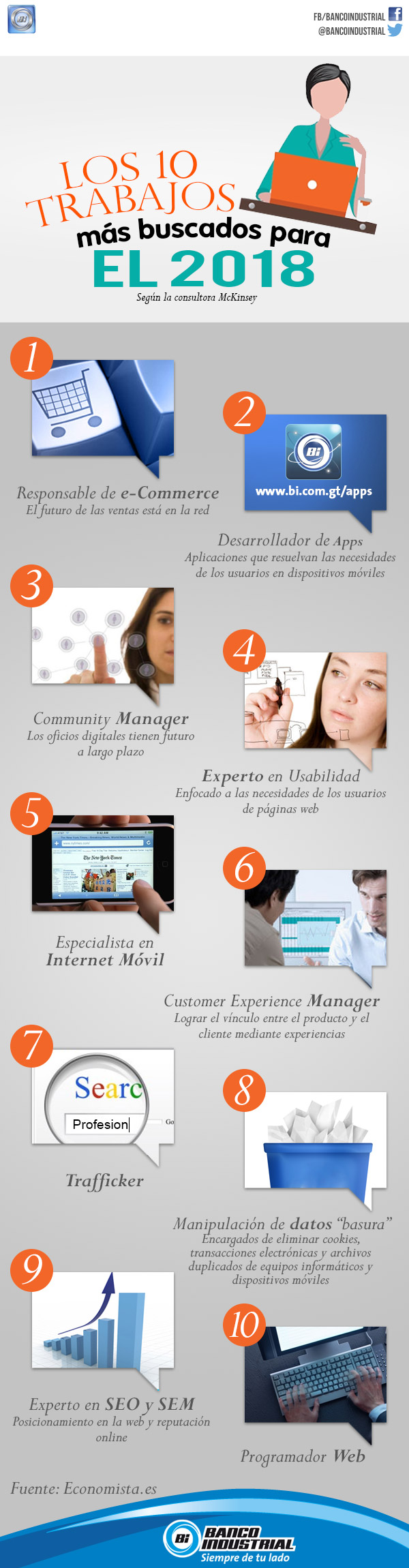 Los 10 trabajos más buscados para el 2018